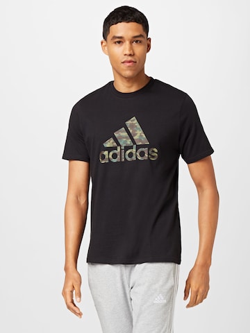 ADIDAS SPORTSWEAR Funktionsshirt 'Camo' in Schwarz: predná strana