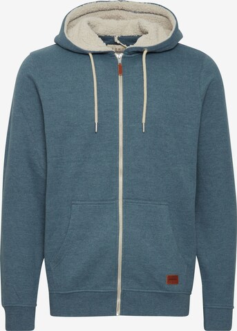 BLEND Zip-Up Hoodie 'Hulker Teddy' in Blue: front