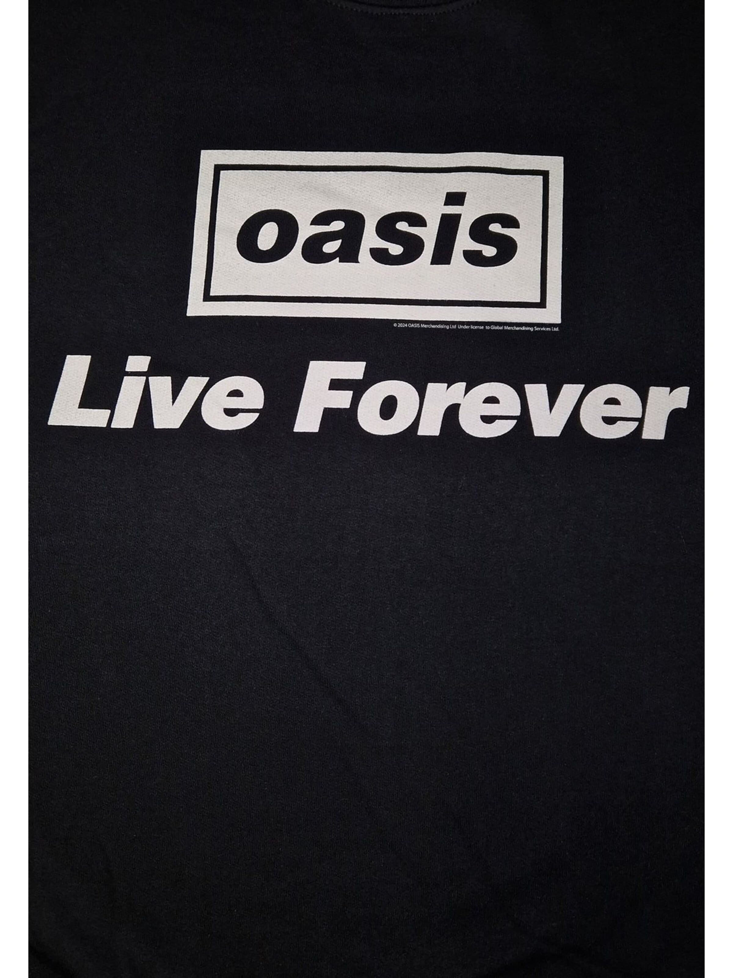 Oasis Sweatshirt 'Oasis Live Forever Sweatshirt'‌‌‌ in Schwarz