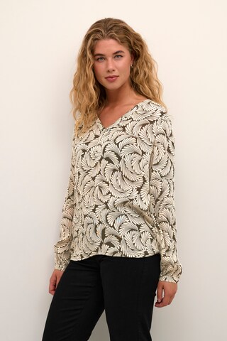 Kaffe Blus 'Mari' i beige: framsida