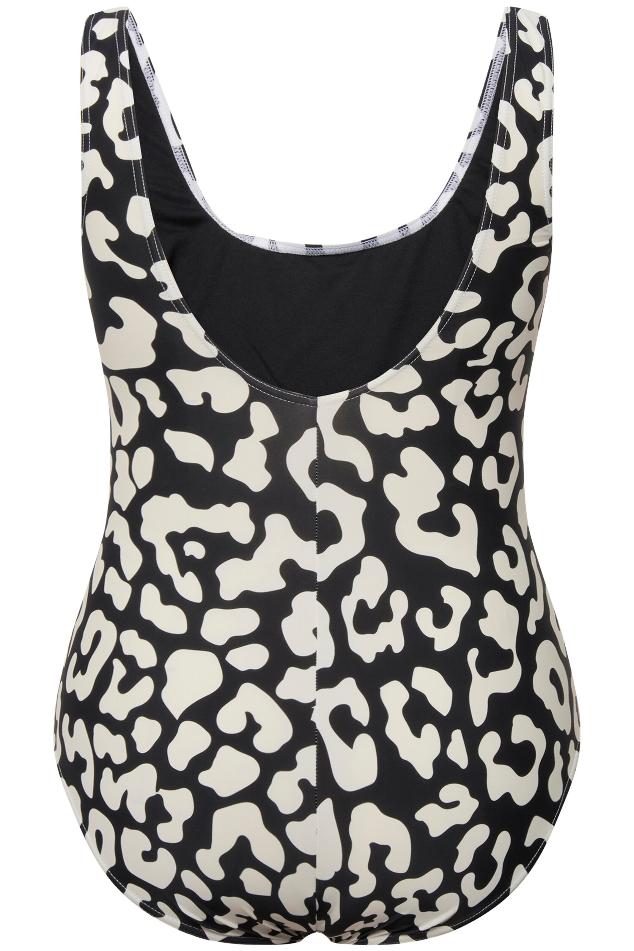 Ulla Popken Bustier Badeanzug in Schwarz