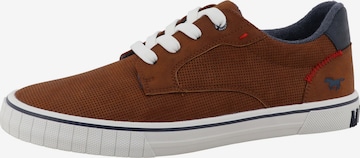 MUSTANG Trampki niskie w kolorze brązowy: przód