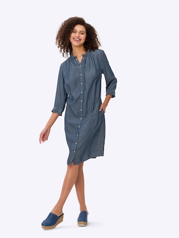 Robe-chemise heine en bleu : devant