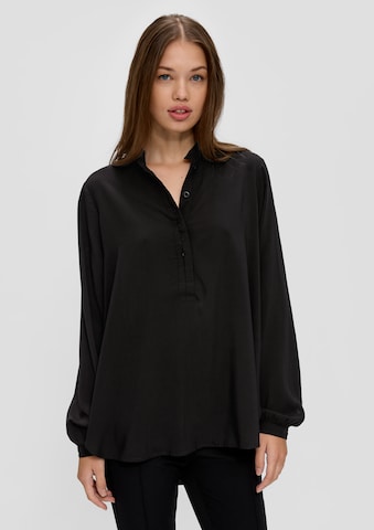 QS Blouse in Zwart: voorkant