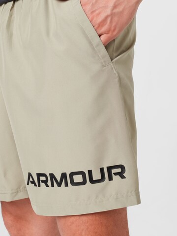 UNDER ARMOUR Normální Sportovní kalhoty – béžová