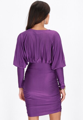 Robe de cocktail faina en violet