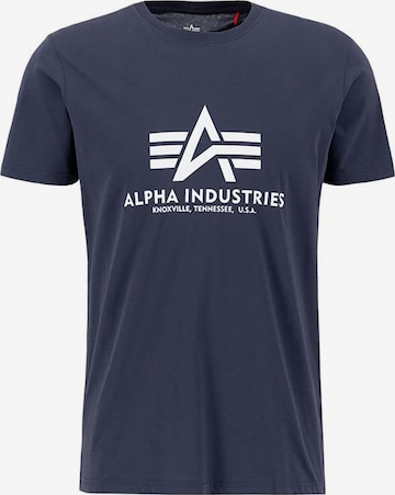 ALPHA INDUSTRIES Koszulka 'Basic' w kolorze niebieski: przód