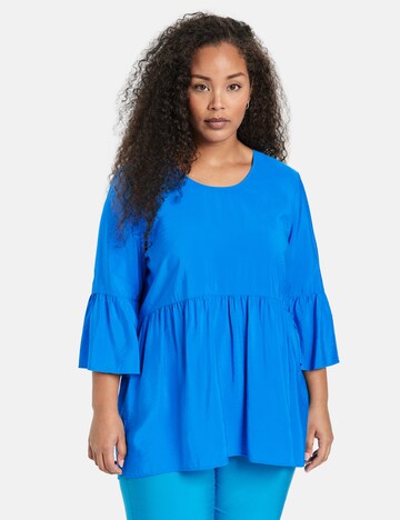 SAMOON Blouse in Blue: front