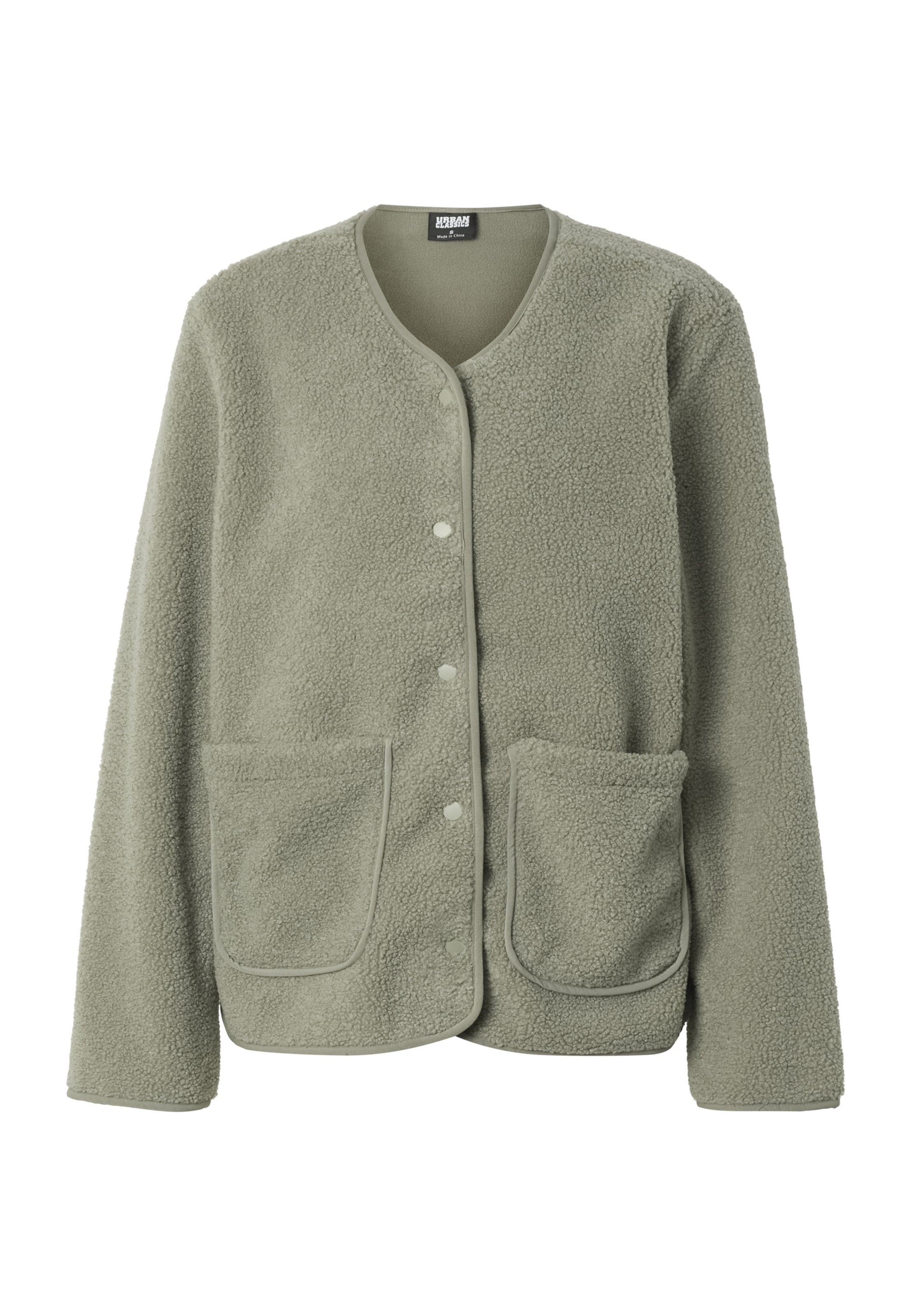 Urban Classics Přechodná bunda – zelená: přední strana