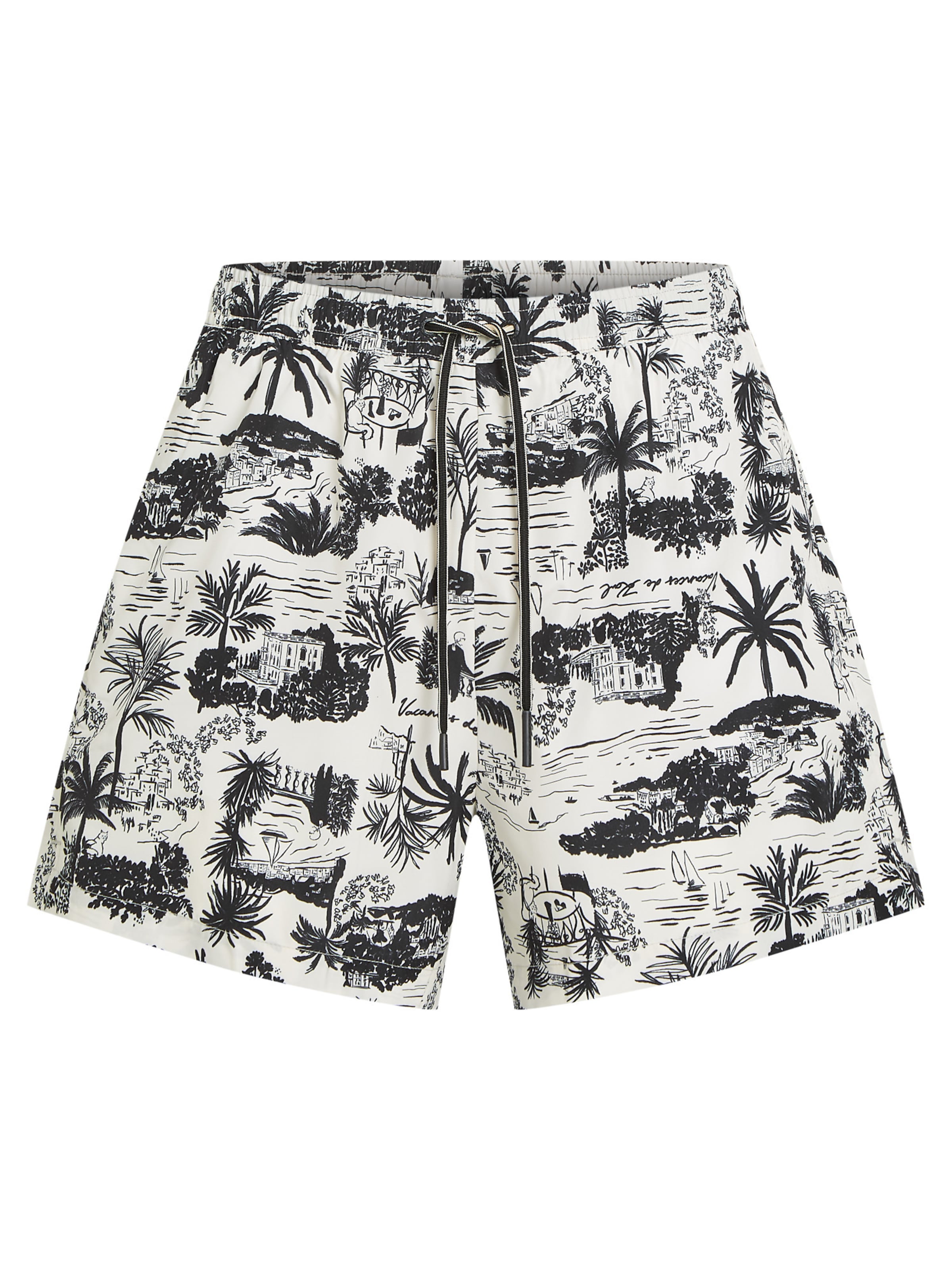 Shorts de bain Karl Lagerfeld en noir : devant
