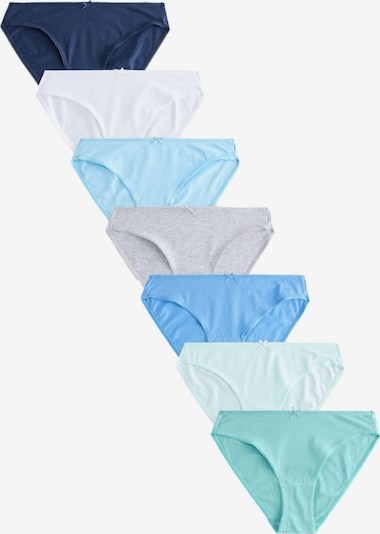 8XL dydžio Moteriškos kelnaitės iš Next, spalva – mėlyna / tamsiai mėlyna / šviesiai mėlyna / margai pilka / mėtų spalva / nefrito spalva / balta, Prekių apžvalga
