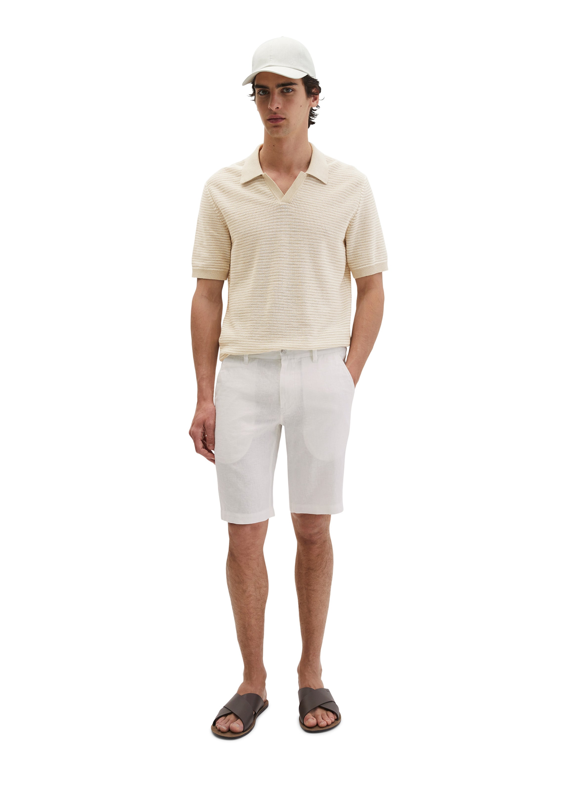Marc O'Polo Regular Trousers 'Reso' in White