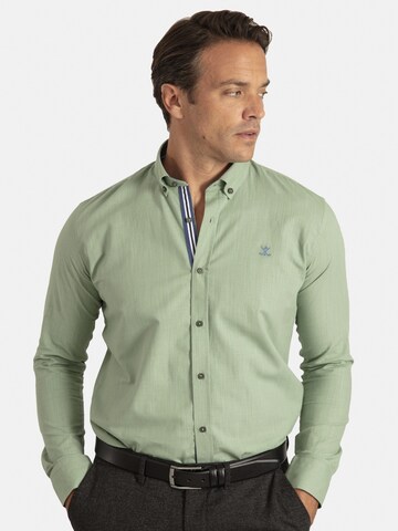 Coupe regular Chemise 'Patty' Sir Raymond Tailor en vert : devant