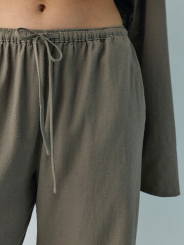 Pull&Bear Wide Leg Bukser i brun