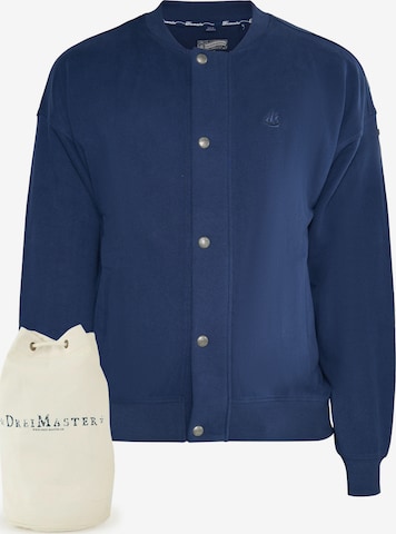 DreiMaster Vintage Zip-Up Hoodie in Blue: front