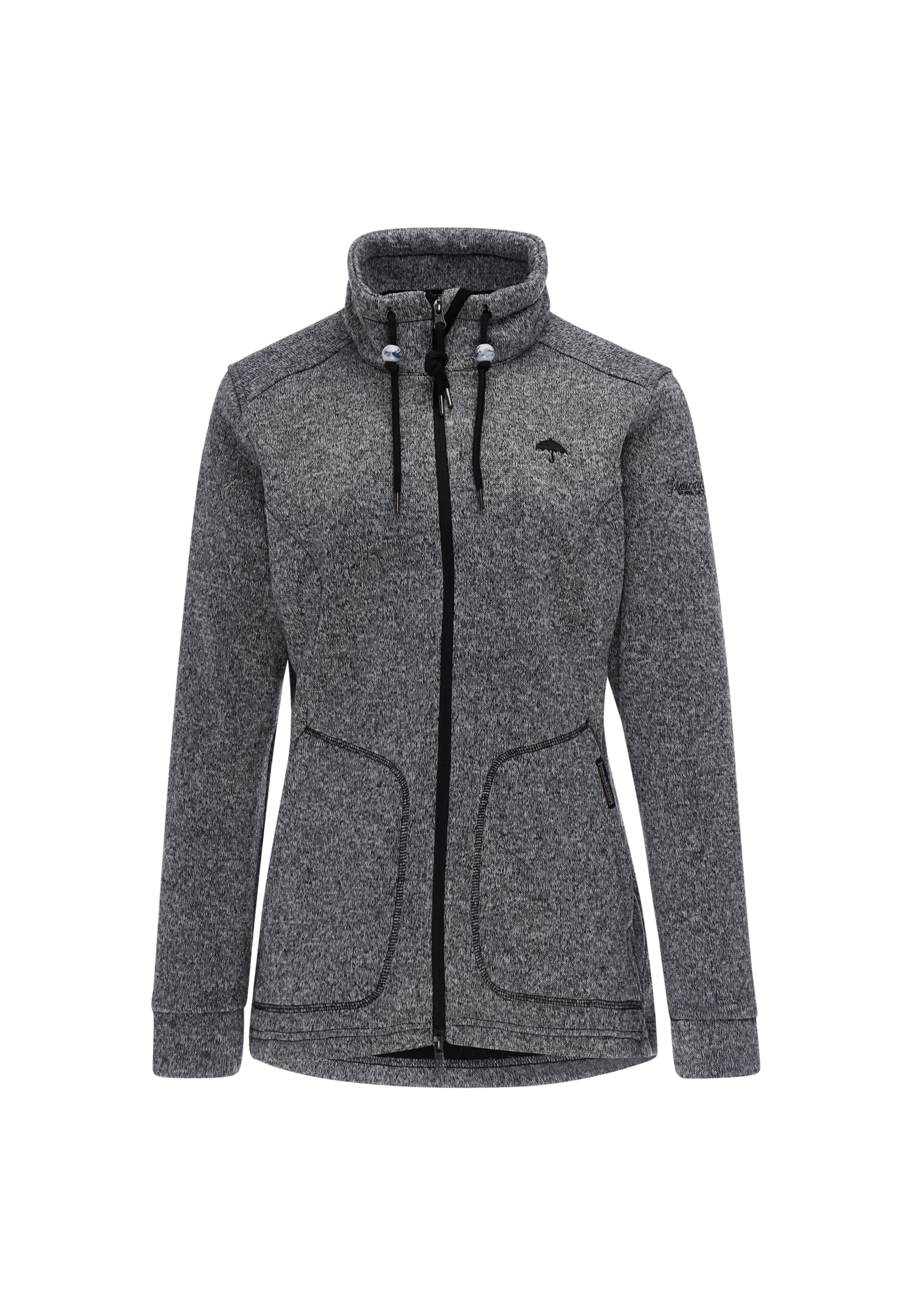Veste en polaire Schmuddelwedda en gris : devant