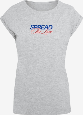 T-shirt 'Spread The Love Valentinstag' F4NT4STIC en gris : devant