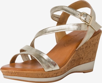 TAMARIS Sandalen met riem in Bruin: voorkant