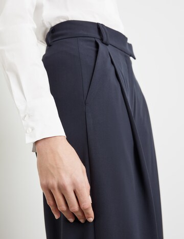 TAIFUN Wide leg Pleated Pants in Blue