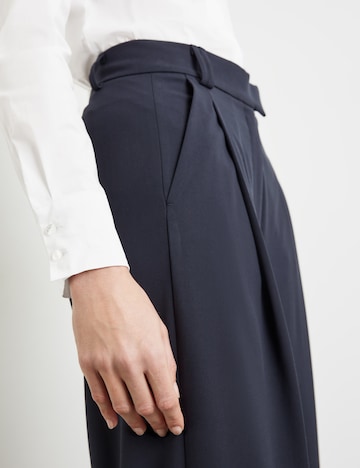 TAIFUN Wide leg Trousers with creases in Blue