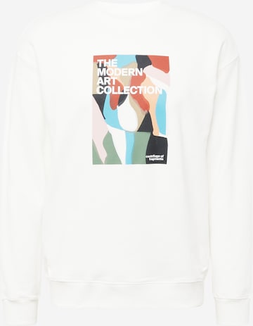 UNITED COLORS OF BENETTON Sweatshirt in Wit: voorkant