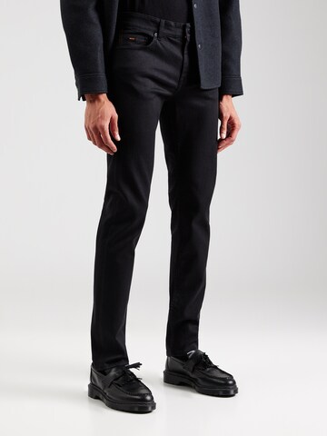 BOSS - Slimfit Vaquero 'Delaware' en negro: frente