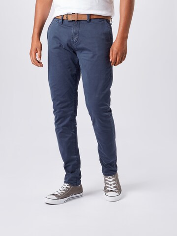 Hailys Men - Slimfit Pantalón chino 'Tom' en azul: frente