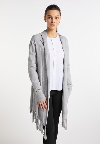 DreiMaster Klassik Knit Cardigan in Grey: front