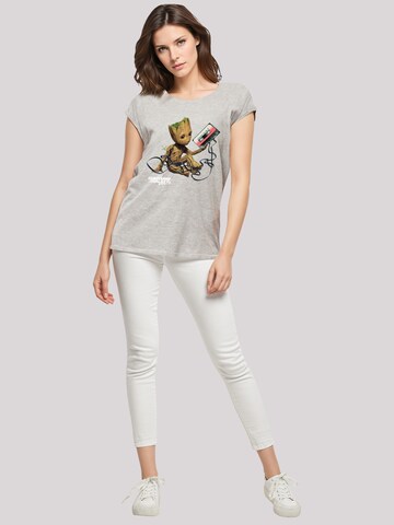 F4NT4STIC Shirt 'Marvel Guardians Of The Galaxy Vol2 Groot Tape' in Grijs