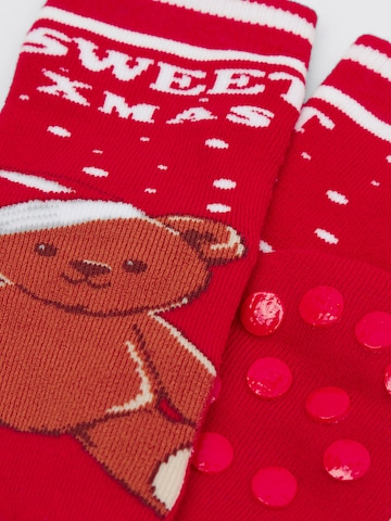 CALZEDONIA Socks 'CHRISTMAS' in Red