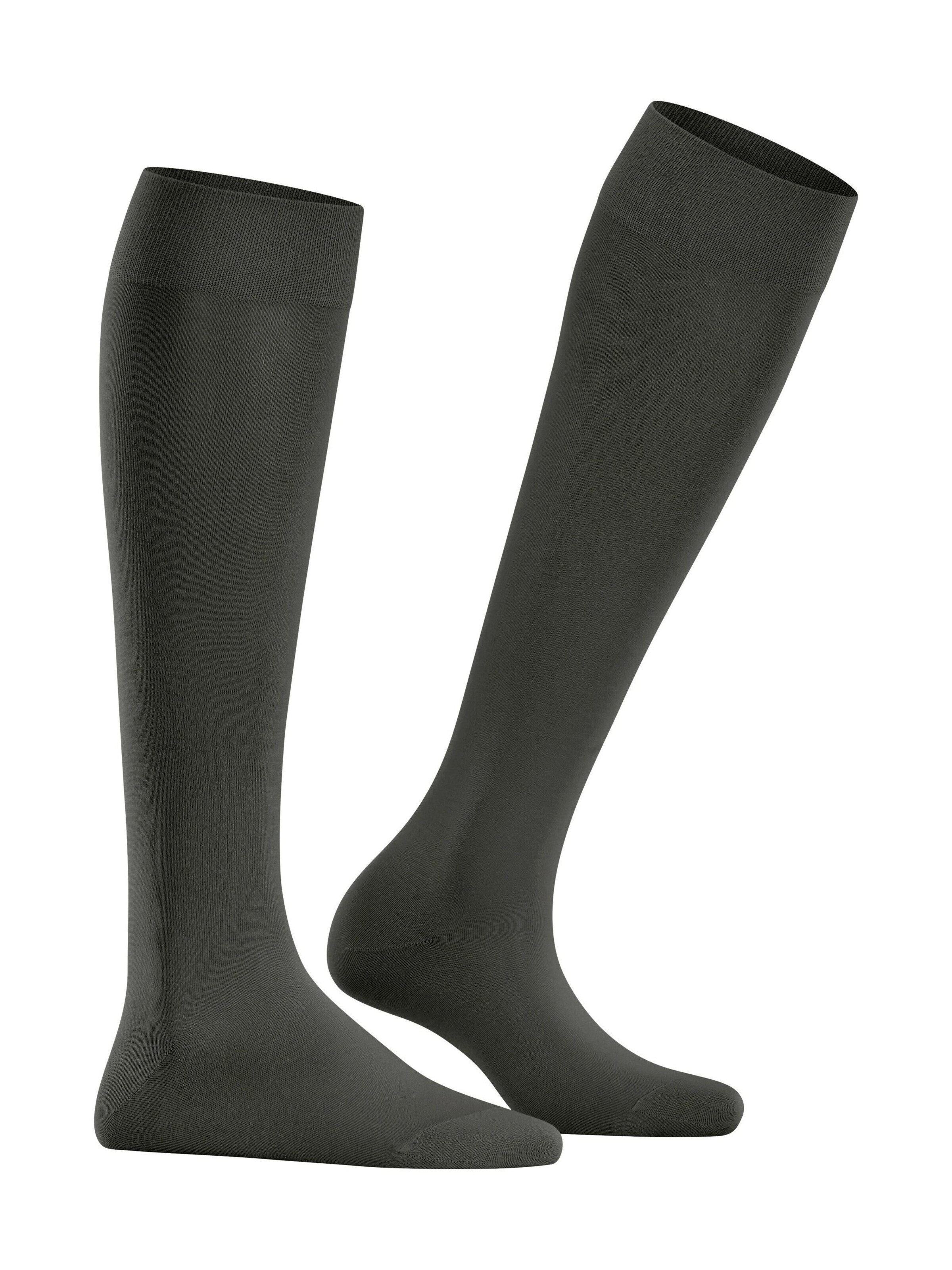FALKE Knee High Socks 'Cotton Touch' in Green