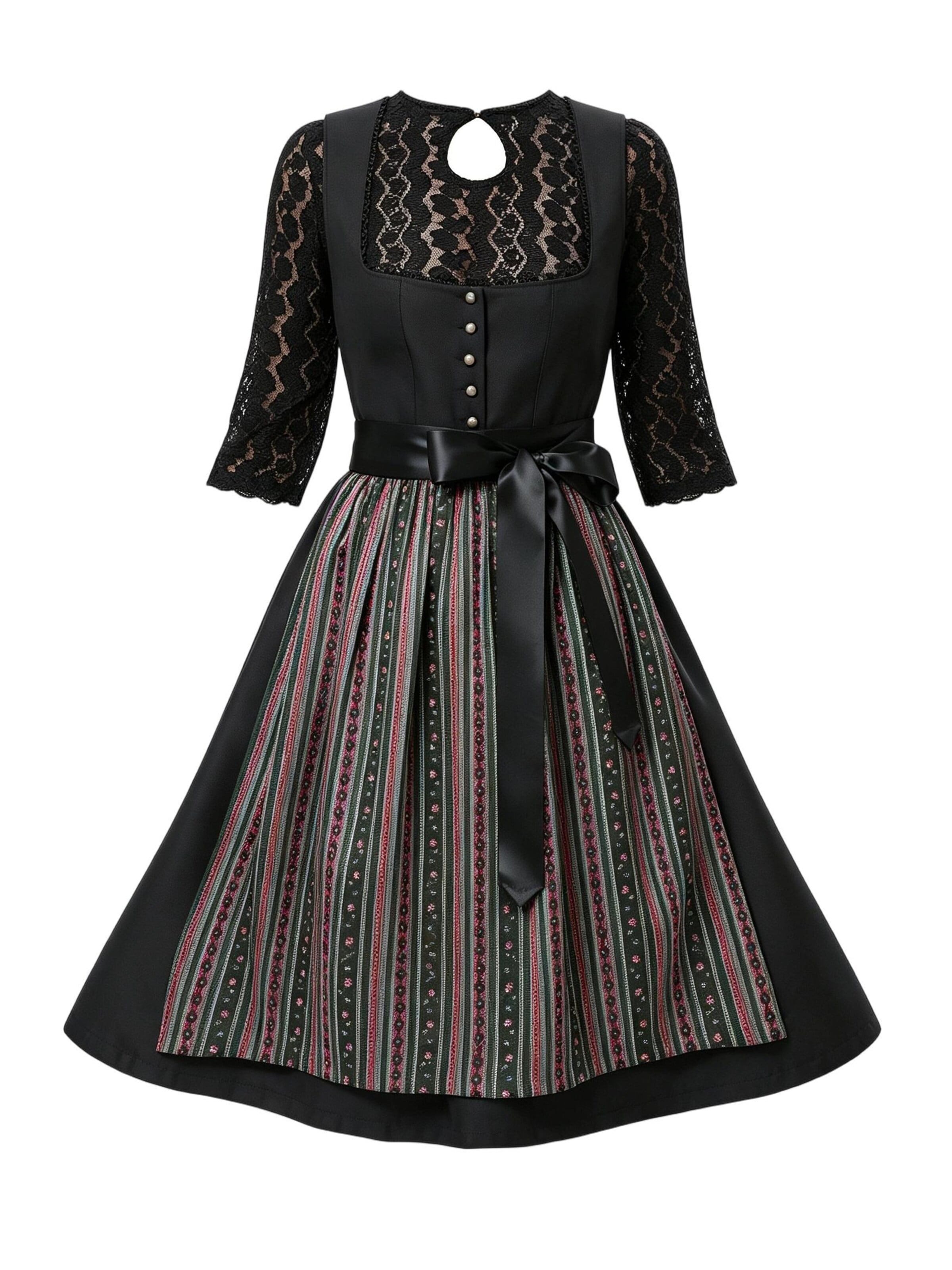 MODIURBAN Dirndl in Black: front