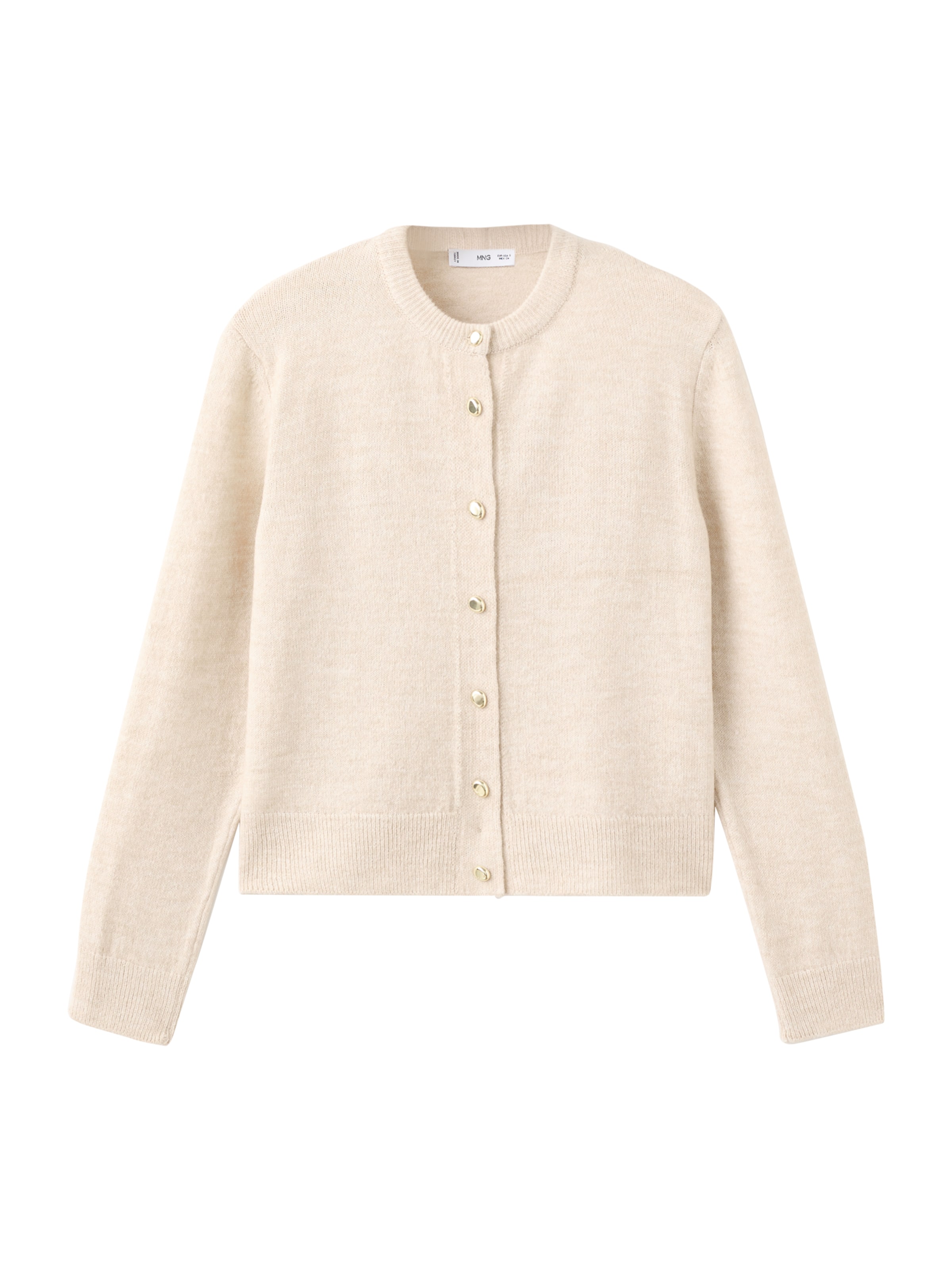 MANGO Strickjacke 'Eliote' in Beige: Vorderseite