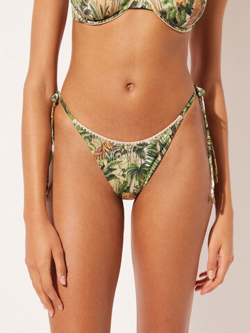 CALZEDONIA Bikini Bottoms 'SAVAGE TROPICS' in Green: front