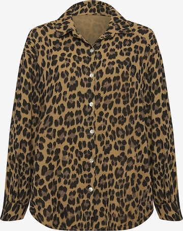 Lilavie Bluse 'Lianna' in Braun: Vorderseite