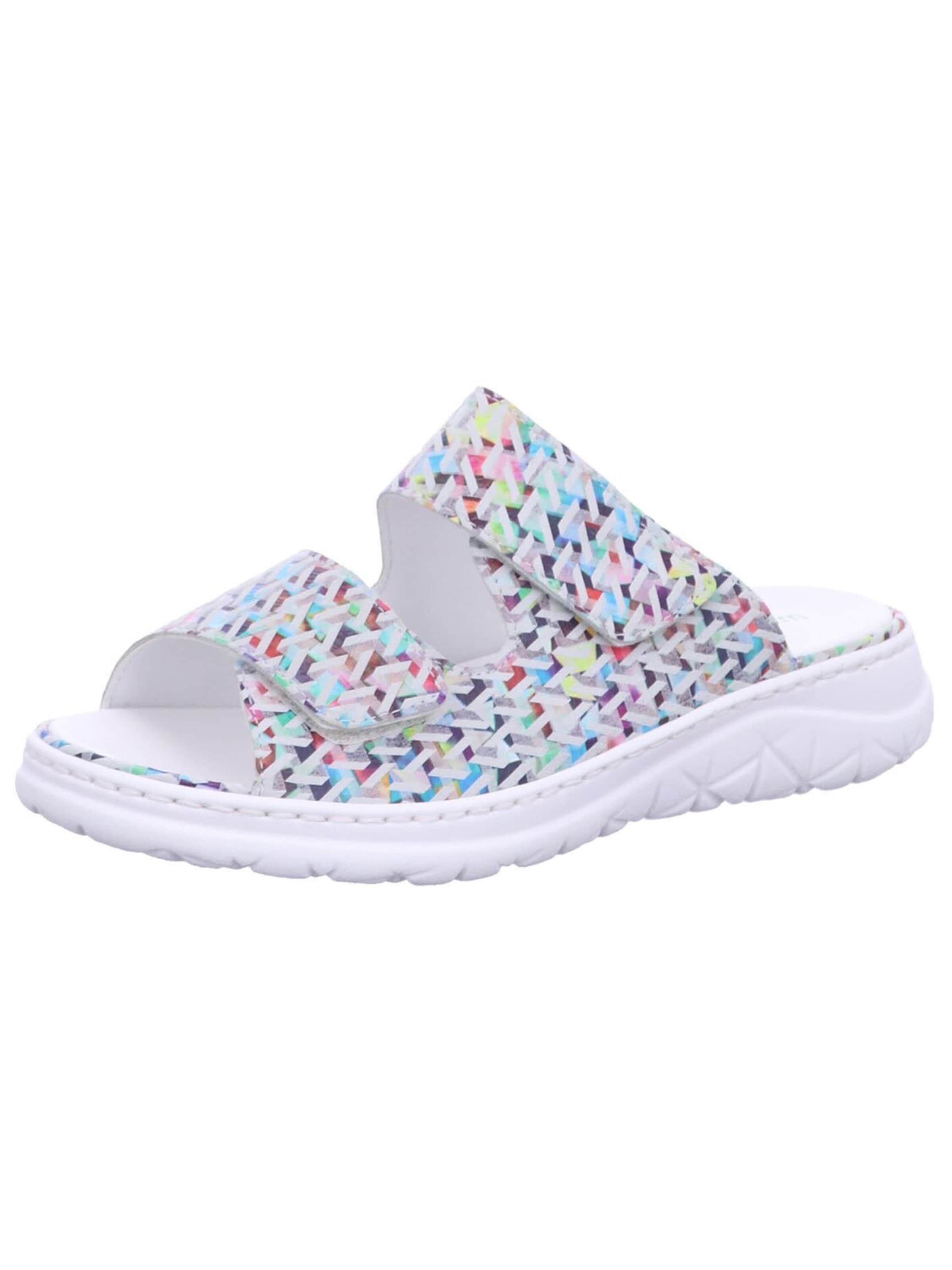WALDLÄUFER - Zapatos abiertos 'Pantolette Damen 756501-152 299 Echtleder in bunt' en Mezcla de colores: frente