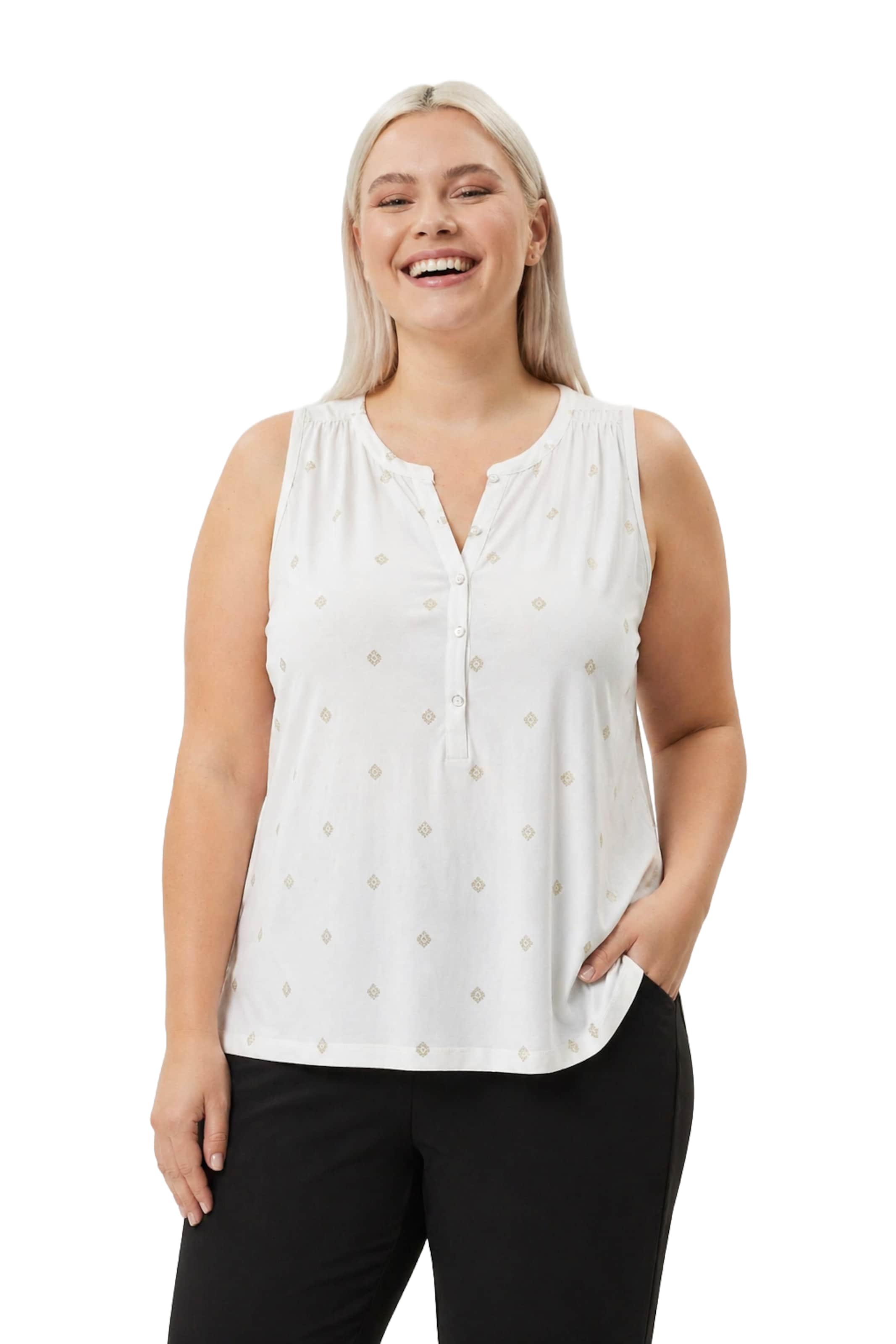 Shape Of You Blouse in Wit: voorkant