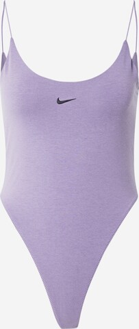 Nike Sportswear Shirt body in Lila: voorkant