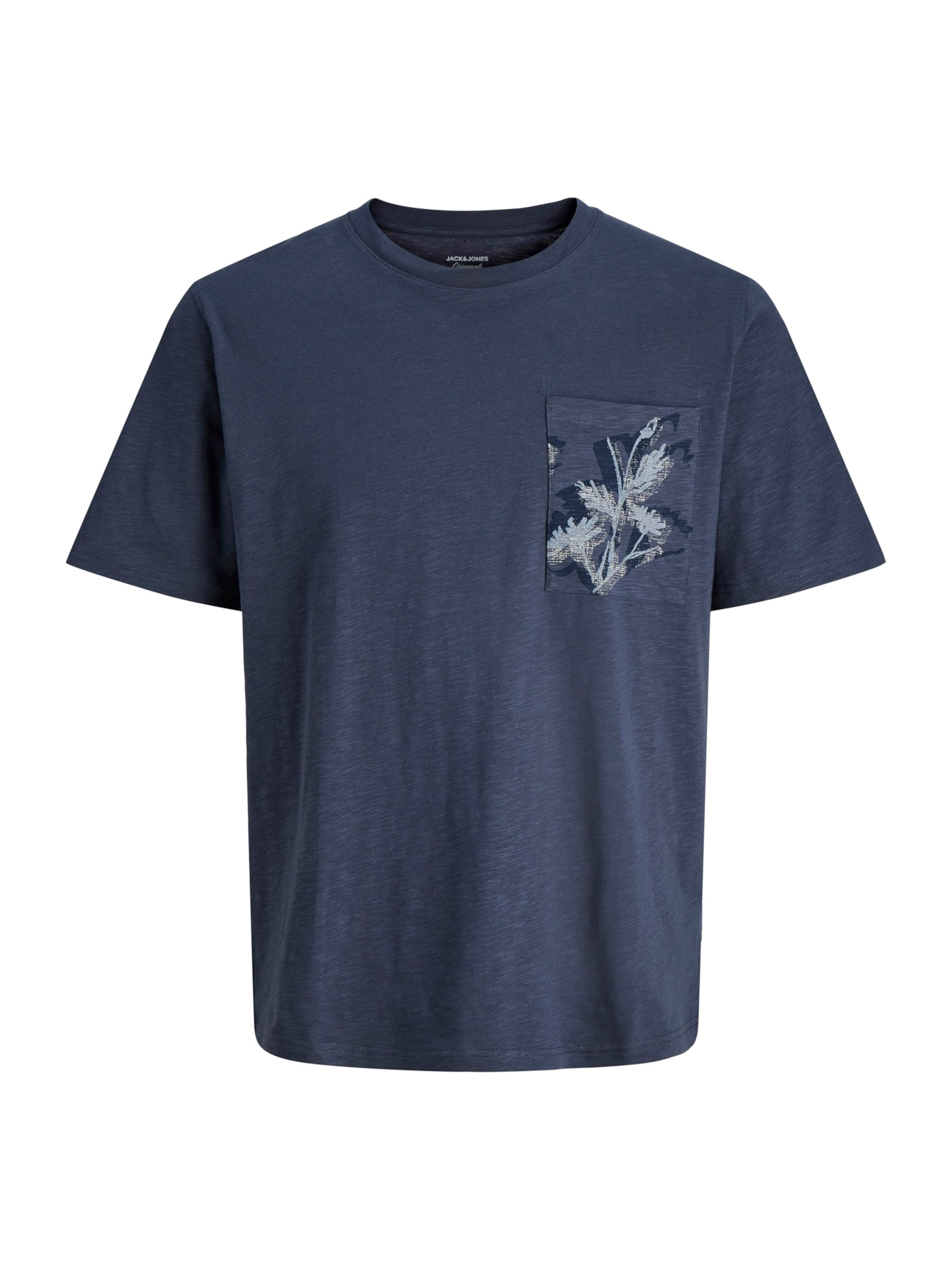 JACK & JONES T-Shirt 'JORMONTAUK' en bleu marine / bleu-gris, Vue avec produit