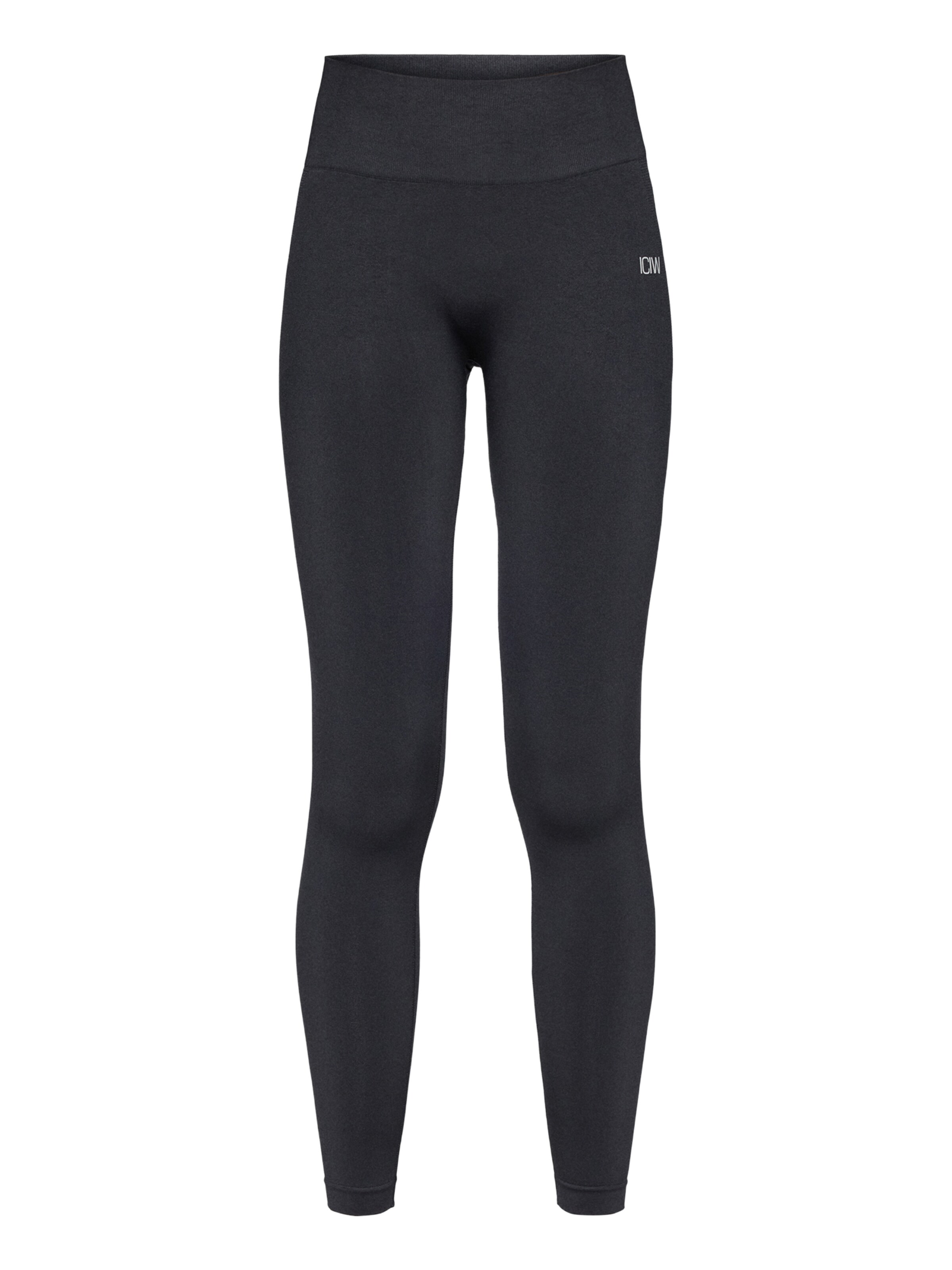 ICANIWILL Workout Pants in Black: front