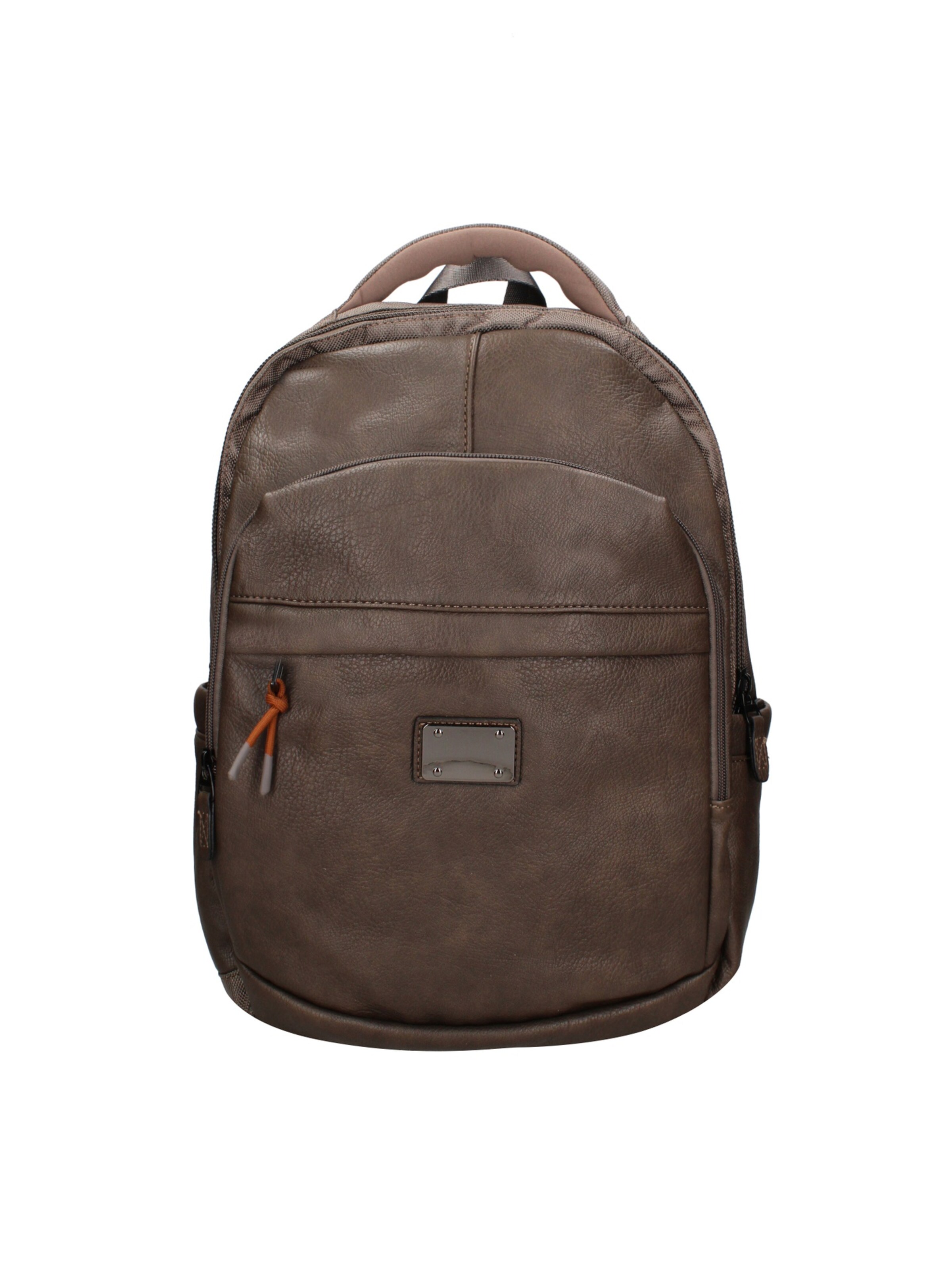 Zaino 'Zaino Coveri unisex poliestere - Chiusura zip e tasche laterali' di Coveri Collection in marrone: frontale