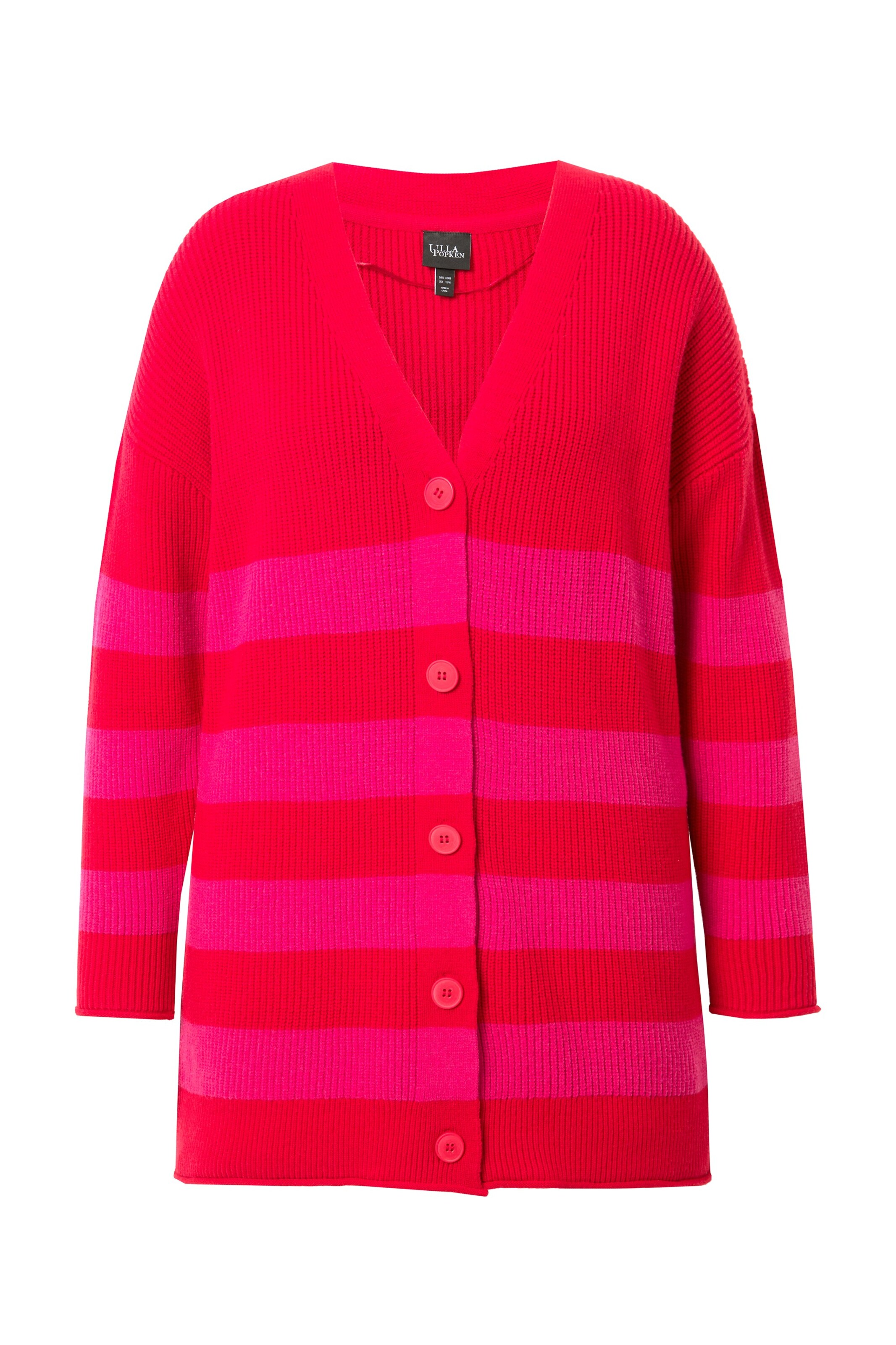 Ulla Popken Strickjacke in Rot: Vorderseite