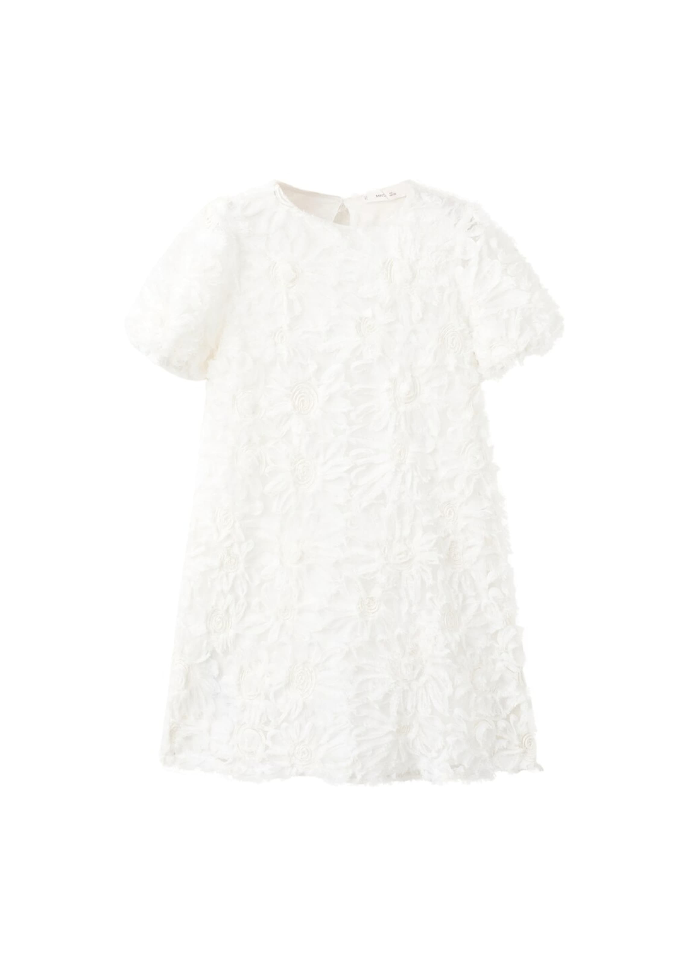 MANGO KIDS Kleid 'Flower' in Weiß: Vorderseite