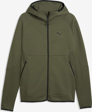 Veste de survêtement PUMA en vert : devant