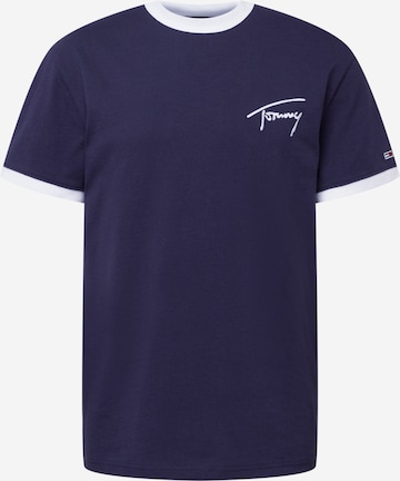 T-Shirt Tommy Jeans en bleu : devant