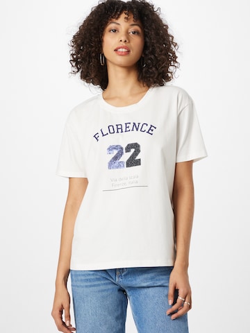 Tricou 'Florence' de la Esqualo pe alb: față