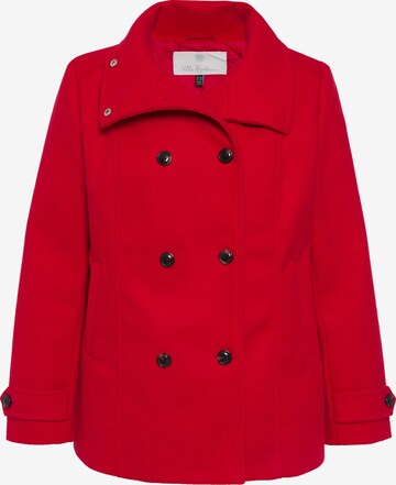 Ulla Popken Between-Seasons Coat in Red: front