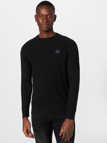 BOSS Orange Sweater 'Kesom' in Black: front