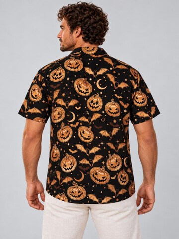 Maglietta 'Helloween Pumpkin Bat' di King Kameha in marrone