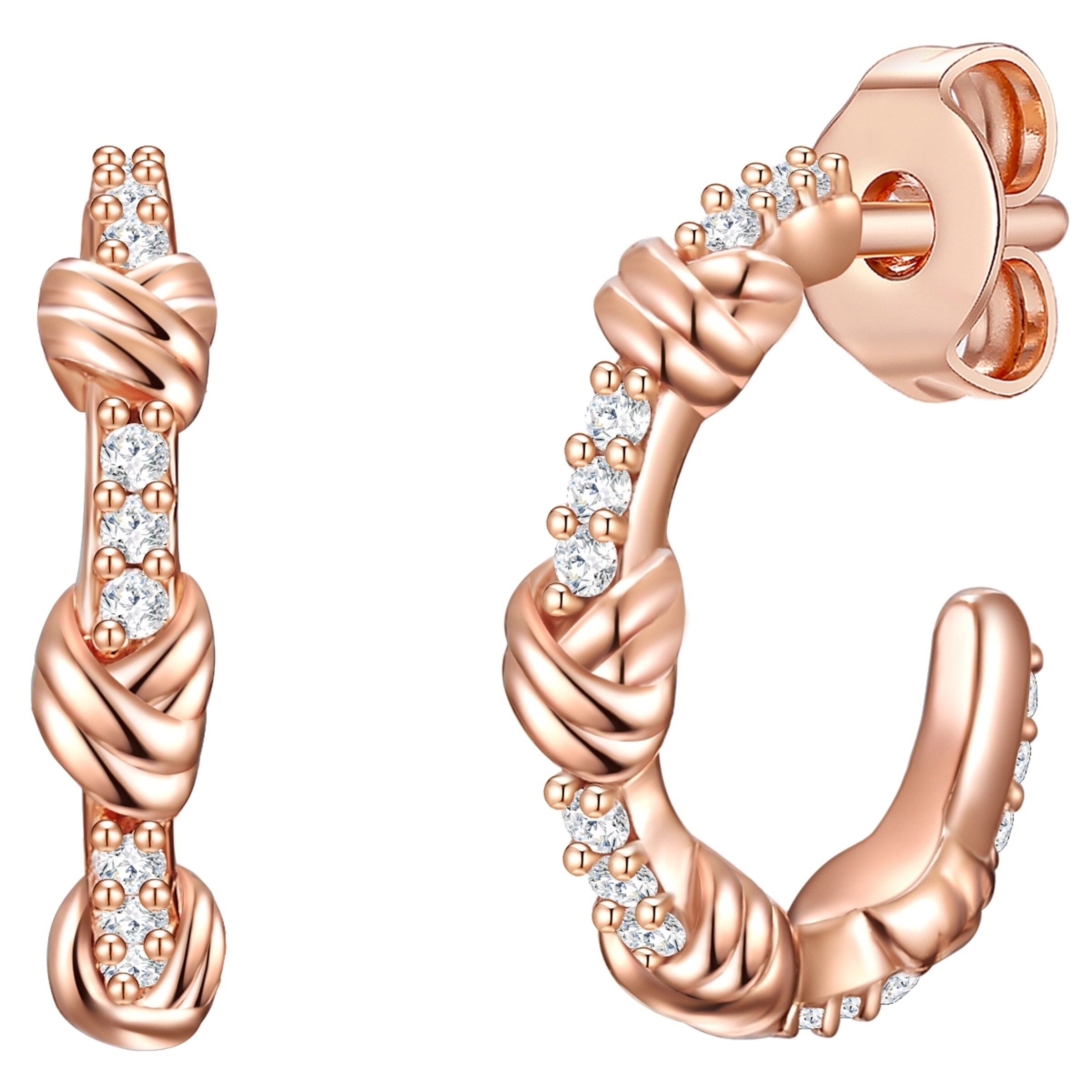 Boucles d'oreilles Glanzstücke München en or : devant